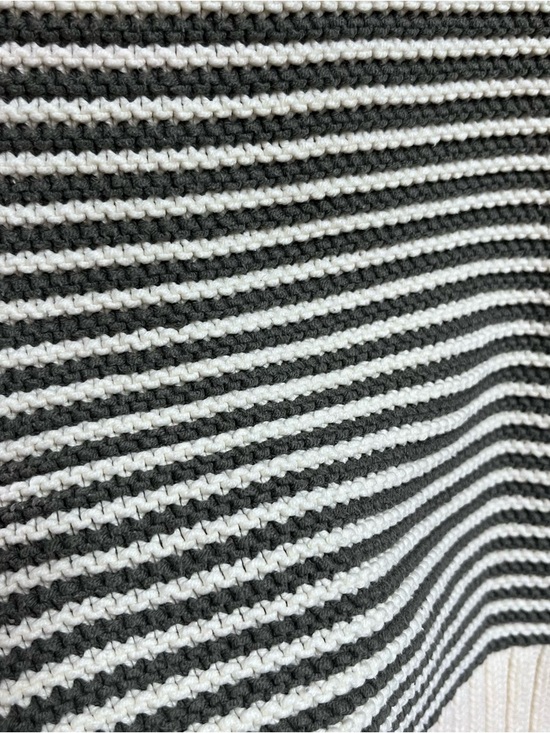 Old Navy Womens Y2K Chunky Preppy Striped Sweater Size Large Ribbed Boat Neck - Picture 8 of 8